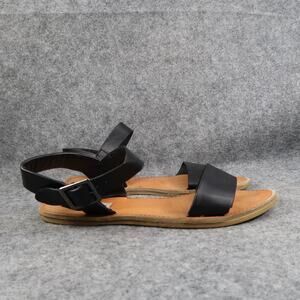 Steve Madden Shoes Womens 5.5 Sandals Casusal Ankle Buckle Strap Open Toe Black